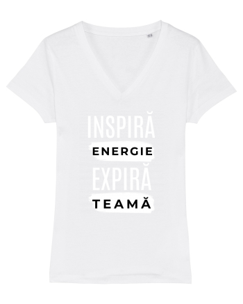 Yoga - inspira energie, expira teama White