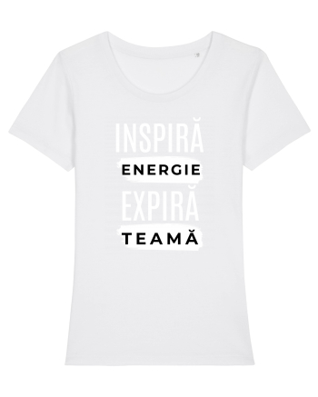 Yoga - inspira energie, expira teama White
