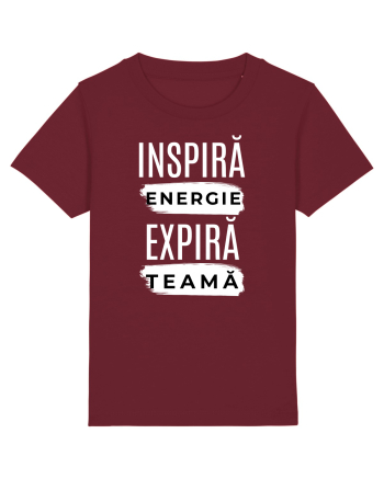 Yoga - inspira energie, expira teama Burgundy