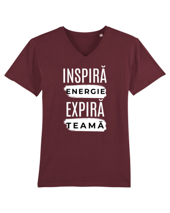 Yoga - inspira energie, expira teama Burgundy
