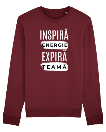 Yoga - inspira energie, expira teama Burgundy