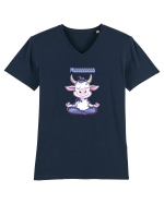 MOOOOOO - AUMMMM - MEDITATIE - YOGA Tricou mânecă scurtă guler V Bărbat Presenter