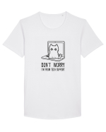 DON`T WORRY, I`M FROM TECH SUPPORT Tricou mânecă scurtă guler larg Bărbat Skater