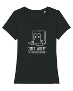 DON`T WORRY, I`M FROM TECH SUPPORT 2 Tricou mânecă scurtă guler larg fitted Damă Expresser