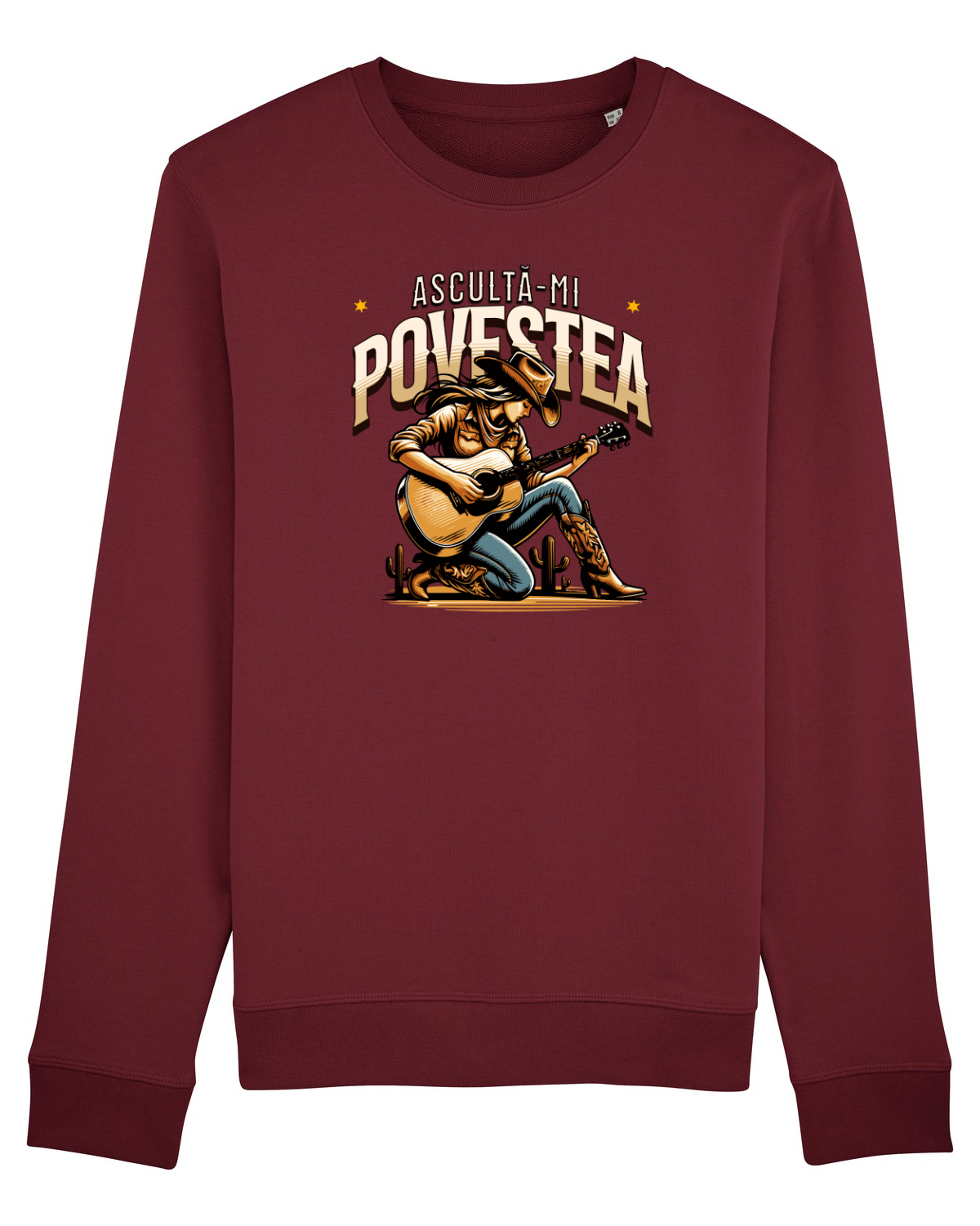 Bluză mânecă lungă Unisex Rise Burgundy