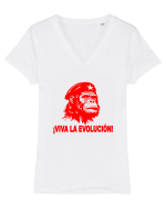 VIVA LA EVOLUCION - CHE GUEVARA - CIMPANZEU Tricou mânecă scurtă guler V Damă Evoker