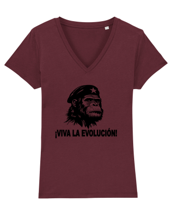 VIVA LA EVOLUCION - CHE GUEVARA - CIMPANZEU 2 Burgundy