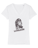 VIVA LA EVOLUCION - CHE GUEVARA - CIMPANZEU 6 Tricou mânecă scurtă guler V Damă Evoker