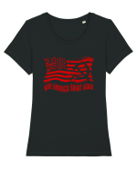 MAKE AMERICA - RUSIA - GREAT AGAIN Tricou mânecă scurtă guler larg fitted Damă Expresser