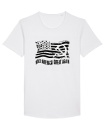 MAKE AMERICA - RUSIA - GREAT AGAIN 2 Tricou mânecă scurtă guler larg Bărbat Skater