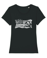 AMERICA - RUSIA 3 Tricou mânecă scurtă guler larg fitted Damă Expresser