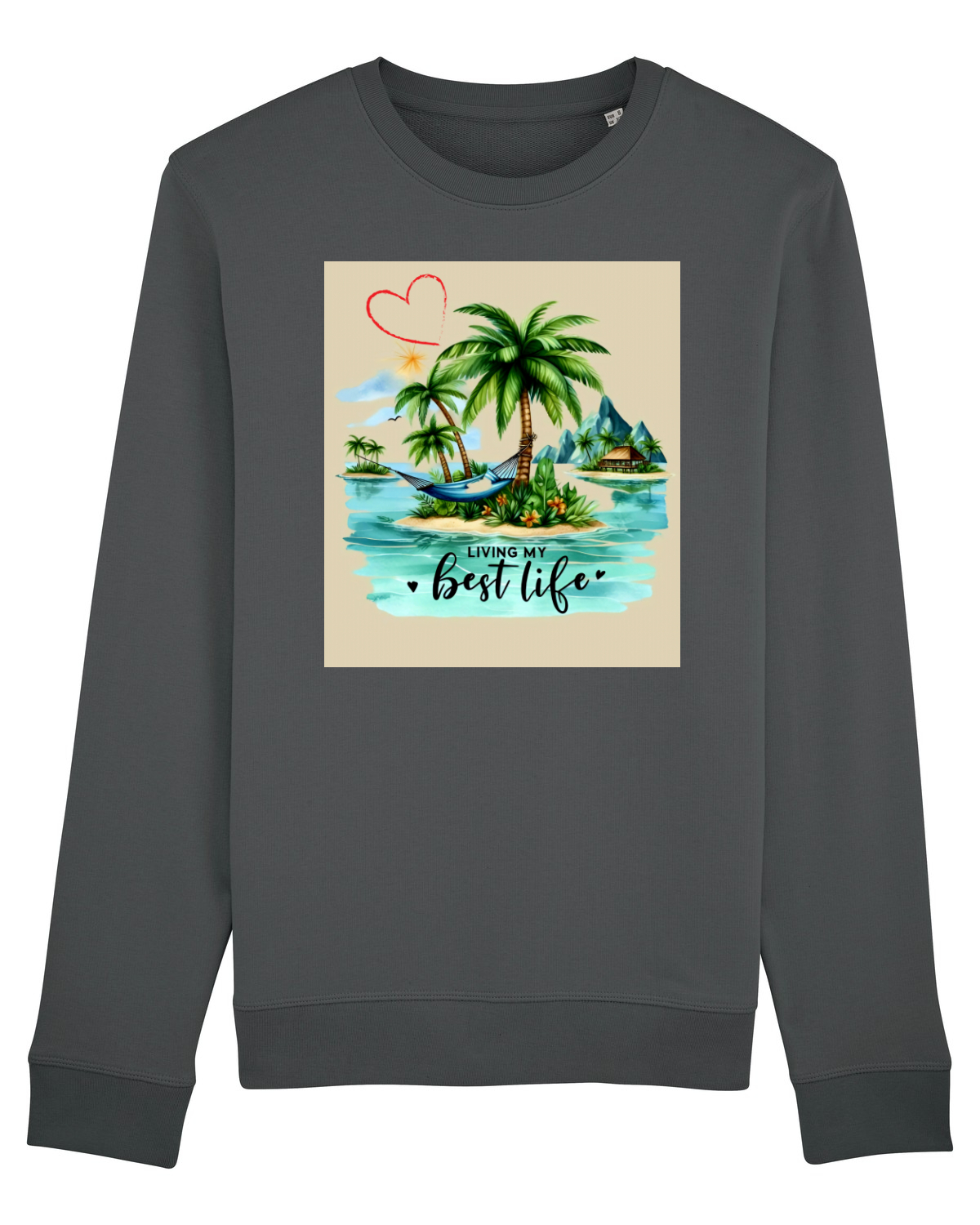 Bluză mânecă lungă Unisex Rise Anthracite