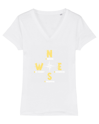 BUSOLA -  COMPASS - NOWHERE EVERYWHERE SOMEWHERE WHO KNOWS White