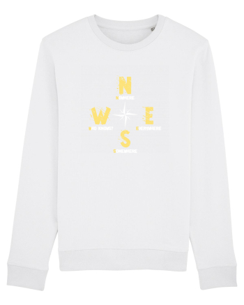 BUSOLA -  COMPASS - NOWHERE EVERYWHERE SOMEWHERE WHO KNOWS White