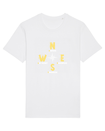BUSOLA -  COMPASS - NOWHERE EVERYWHERE SOMEWHERE WHO KNOWS White