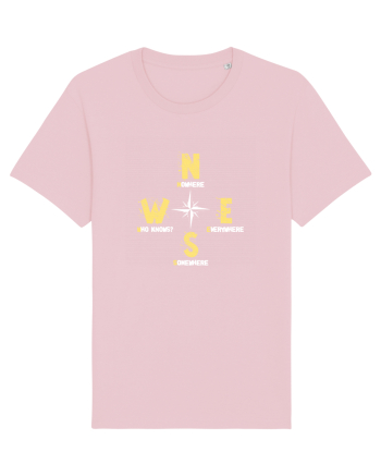 BUSOLA -  COMPASS - NOWHERE EVERYWHERE SOMEWHERE WHO KNOWS Cotton Pink