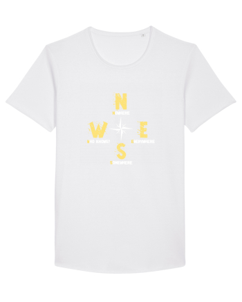 BUSOLA -  COMPASS - NOWHERE EVERYWHERE SOMEWHERE WHO KNOWS White