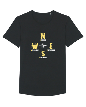 BUSOLA -  COMPASS - NOWHERE EVERYWHERE SOMEWHERE WHO KNOWS Black