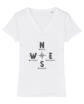 BUSOLA -  COMPASS - NOWHERE EVERYWHERE SOMEWHERE WHO KNOWS 2 White