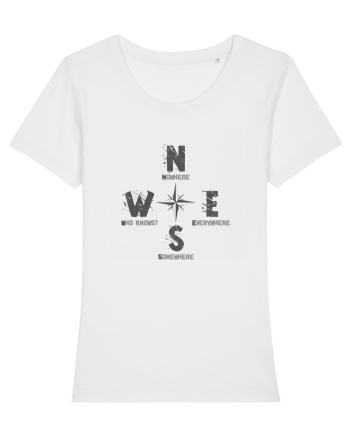 BUSOLA -  COMPASS - NOWHERE EVERYWHERE SOMEWHERE WHO KNOWS 2 White