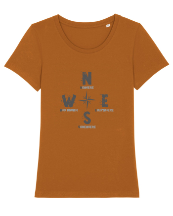 BUSOLA -  COMPASS - NOWHERE EVERYWHERE SOMEWHERE WHO KNOWS 2 Roasted Orange