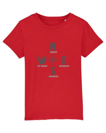 BUSOLA -  COMPASS - NOWHERE EVERYWHERE SOMEWHERE WHO KNOWS 2 Red