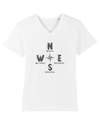 BUSOLA -  COMPASS - NOWHERE EVERYWHERE SOMEWHERE WHO KNOWS 2 White