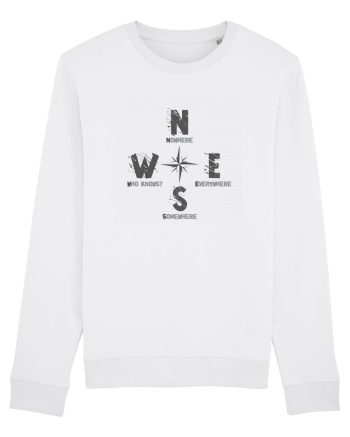 BUSOLA -  COMPASS - NOWHERE EVERYWHERE SOMEWHERE WHO KNOWS 2 White