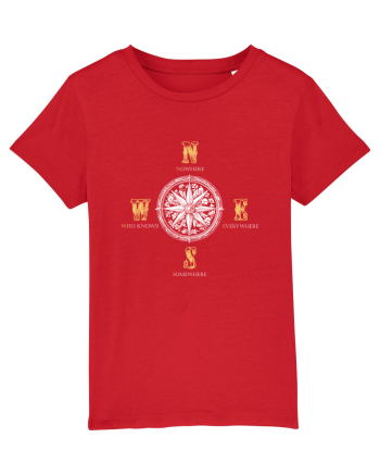 BUSOLA -  COMPASS - NOWHERE EVERYWHERE SOMEWHERE WHO KNOWS 3 Red