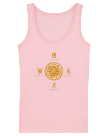 BUSOLA -  COMPASS - NOWHERE EVERYWHERE SOMEWHERE WHO KNOWS 4 Cotton Pink