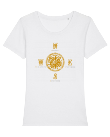 BUSOLA -  COMPASS - NOWHERE EVERYWHERE SOMEWHERE WHO KNOWS 4 White