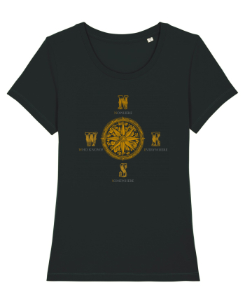 BUSOLA -  COMPASS - NOWHERE EVERYWHERE SOMEWHERE WHO KNOWS 4 Black