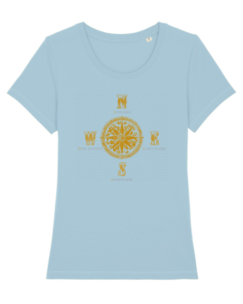 BUSOLA -  COMPASS - NOWHERE EVERYWHERE SOMEWHERE WHO KNOWS 4 Sky Blue