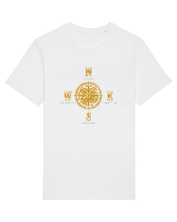 BUSOLA -  COMPASS - NOWHERE EVERYWHERE SOMEWHERE WHO KNOWS 4 White
