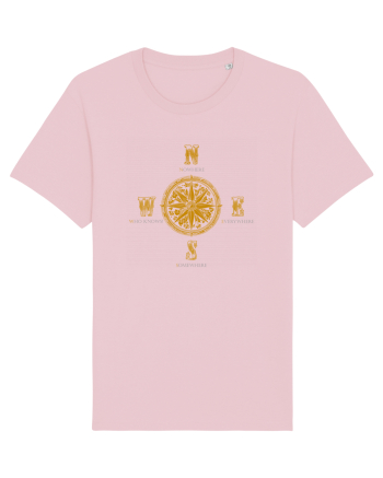 BUSOLA -  COMPASS - NOWHERE EVERYWHERE SOMEWHERE WHO KNOWS 4 Cotton Pink