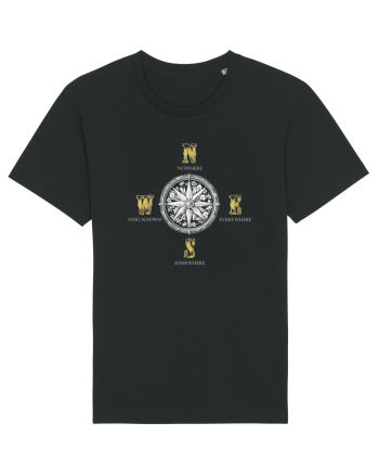 BUSOLA -  COMPASS - NOWHERE EVERYWHERE SOMEWHERE WHO KNOWS 5 Black