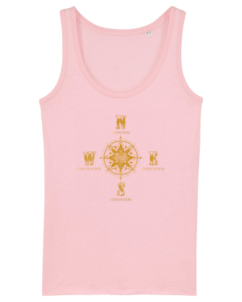BUSOLA -  COMPASS - NOWHERE EVERYWHERE SOMEWHERE WHO KNOWS 6 Cotton Pink