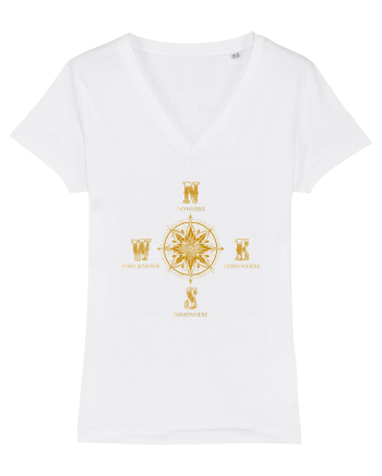 BUSOLA -  COMPASS - NOWHERE EVERYWHERE SOMEWHERE WHO KNOWS 6 White