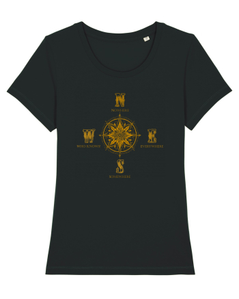 BUSOLA -  COMPASS - NOWHERE EVERYWHERE SOMEWHERE WHO KNOWS 6 Black