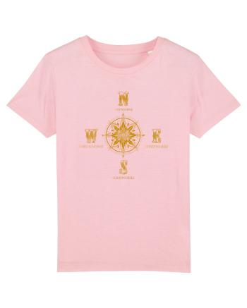 BUSOLA -  COMPASS - NOWHERE EVERYWHERE SOMEWHERE WHO KNOWS 6 Cotton Pink