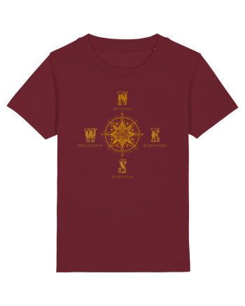 BUSOLA -  COMPASS - NOWHERE EVERYWHERE SOMEWHERE WHO KNOWS 6 Burgundy
