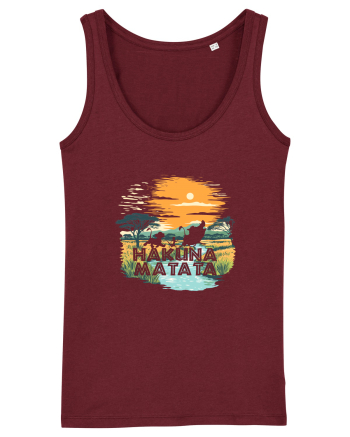 HAKUNA MATATA - NO WORRIES - FARA GRIJI Burgundy