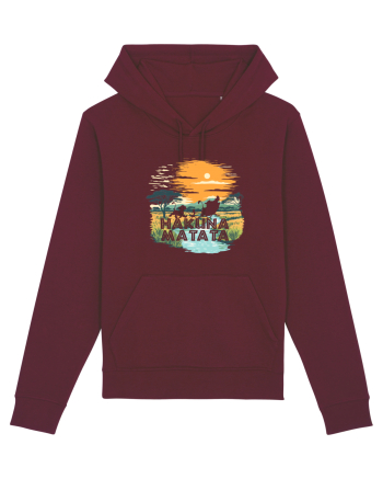 HAKUNA MATATA - NO WORRIES - FARA GRIJI Burgundy