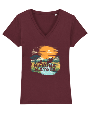 HAKUNA MATATA - NO WORRIES - FARA GRIJI Burgundy