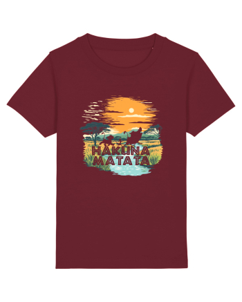 HAKUNA MATATA - NO WORRIES - FARA GRIJI Burgundy