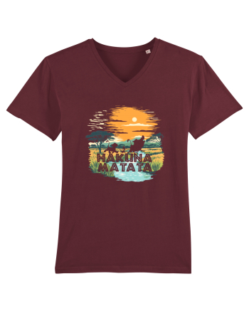 HAKUNA MATATA - NO WORRIES - FARA GRIJI Burgundy