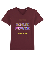 Horse Power Tricou mânecă scurtă guler V Bărbat Presenter