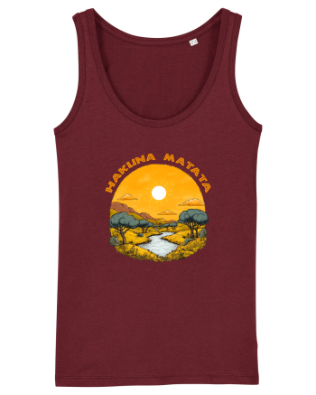 HAKUNA MATATA - NO WORRIES - FARA GRIJI 3 Burgundy