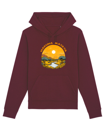 HAKUNA MATATA - NO WORRIES - FARA GRIJI 3 Burgundy