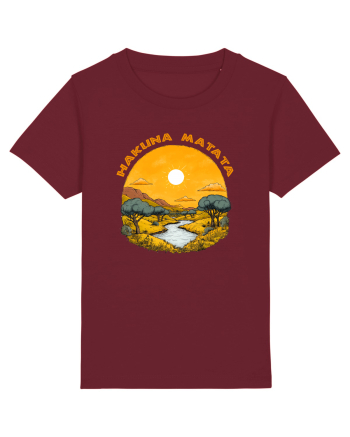 HAKUNA MATATA - NO WORRIES - FARA GRIJI 3 Burgundy